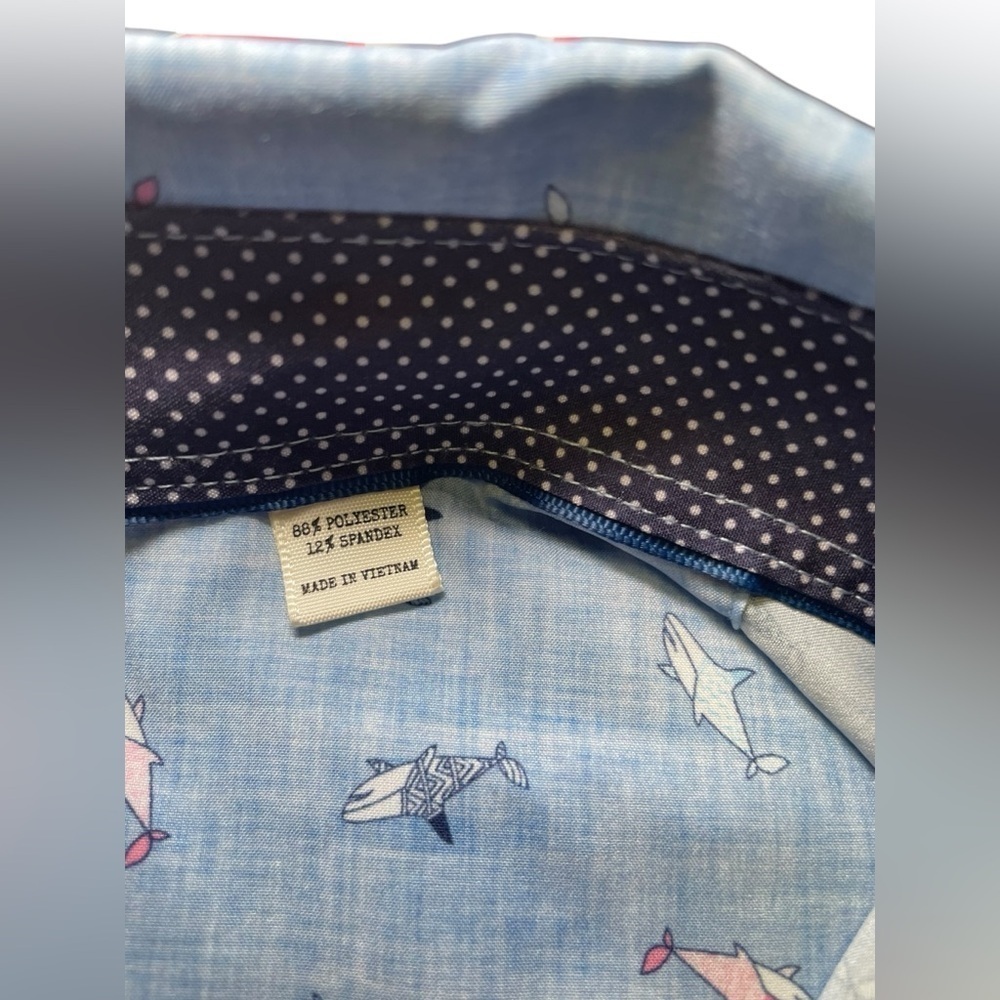 Con.Struct Men’s Slim Fit Shark Print Button Down Shirt Blue XXL - Picture 5 of 7